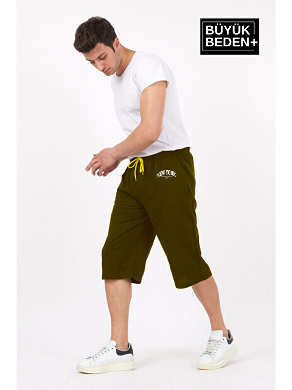 Süperlife Erkek  New York Baskılı Slim Fit Kalıp Büyük Beden Şort SPR25BSR087