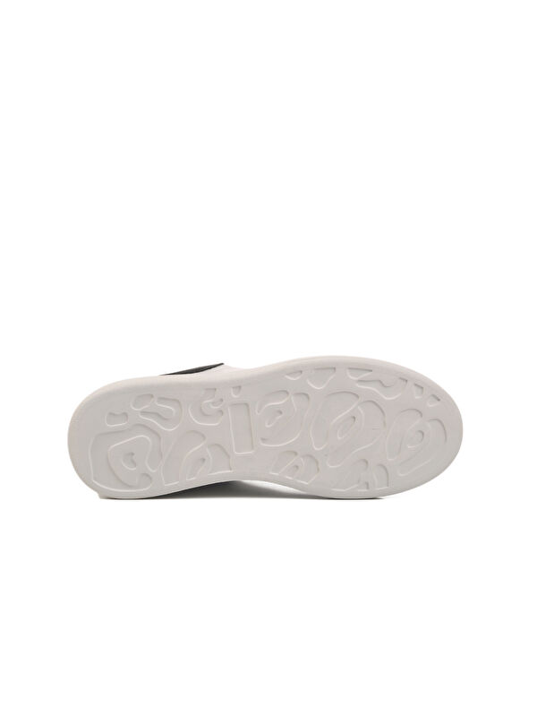 Beyaz Siyah Hakiki Deri Erkek Sneaker Premium 02028 M - Görsel 6
