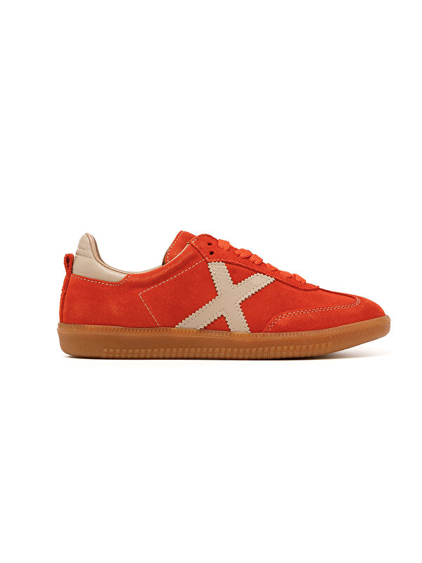John May Kadın Sneaker ( Günlük) RC-25Y-088-M-VADE Oranj Süet-Bej Cilt