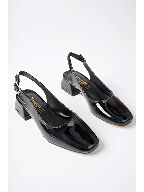 LOİS Arkası Açık Kare Burunlu Kadın Kısa Topuklu Ayakkabı - Görsel 3