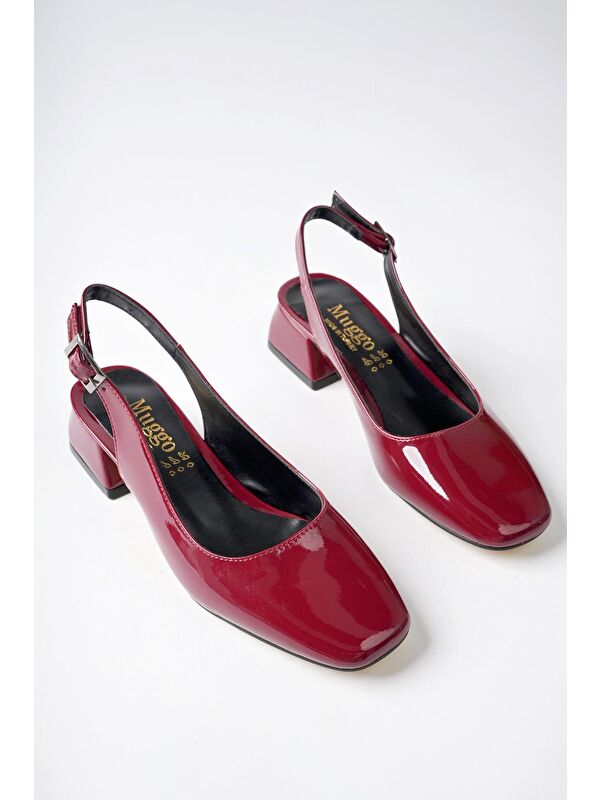 LOİS Arkası Açık Kare Burunlu Kadın Kısa Topuklu Ayakkabı - Görsel 3