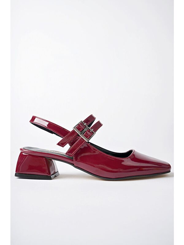 JANE Arkası Açık Kare Burunlu Kadın Günlük Kısa Topuklu Ayakkabı - Görsel 4