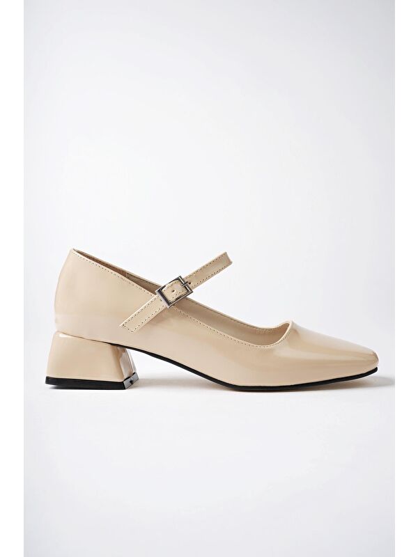 MARY Kare Burunlu Kadın Kısa Topuklu Ayakkabı - Görsel 4