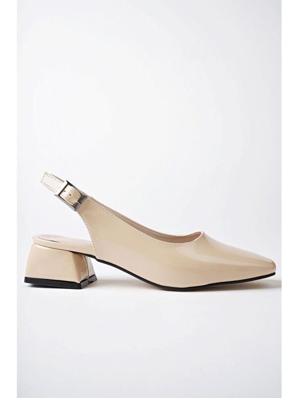 LOİS Arkası Açık Kare Burunlu Kadın Kısa Topuklu Ayakkabı - Görsel 4