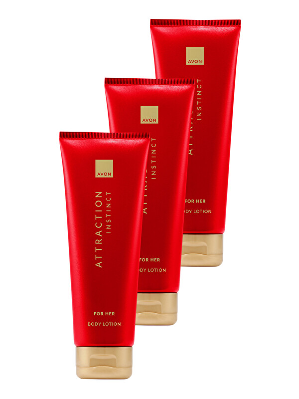 AVON Attraction Instinct Kadın Vücut Losyonu 125 Ml. Üçlü Paket