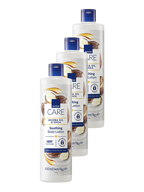 AVON Care Jojoba Yağı ve Shea İçeren Vücut Losyonu 400ml Üçlü Paket