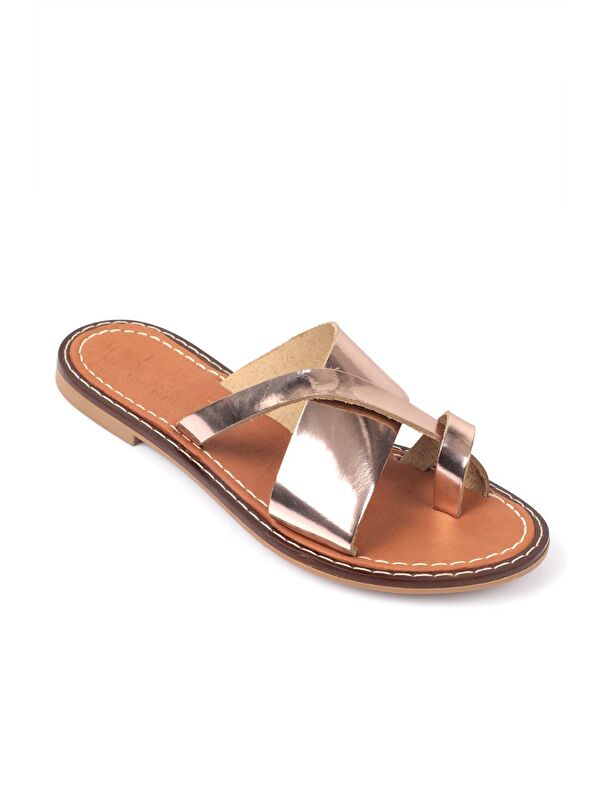 888 Hakiki Deri Bodrum Kadın Terlik - Görsel 3