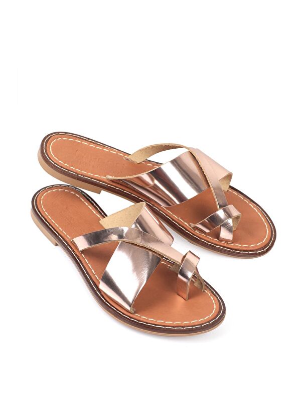 888 Hakiki Deri Bodrum Kadın Terlik - Görsel 5