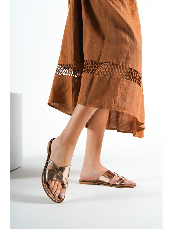 888 Hakiki Deri Bodrum Kadın Terlik - Görsel 6