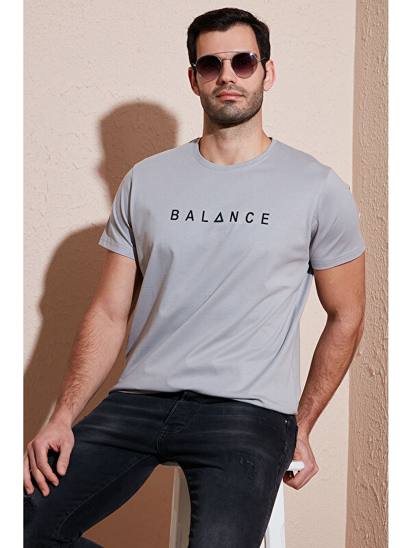 Buratti Pamuklu Slim Fit Bisiklet Yaka Erkek %100 Pamuk Tişört 541BALANCE