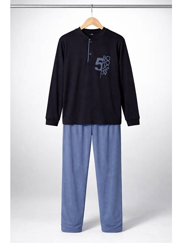 Remsa Erkek Çocuk Garson Boy Pamuk Penye Pijama Takımı 4226 Lacivert02