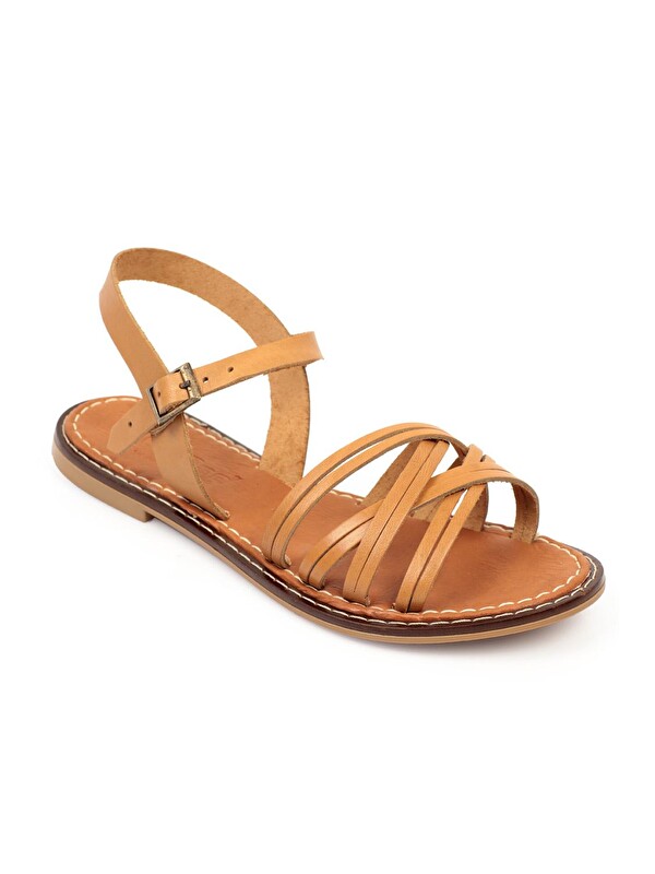 Capone Outfitters 830 Hakiki Deri Kadın Bodrum Sandalet