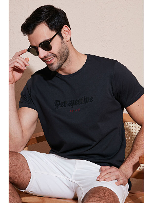 Buratti Pamuklu Slim Fit Bisiklet Yaka Erkek %100 Pamuk Tişört 541PERSPECTIve
