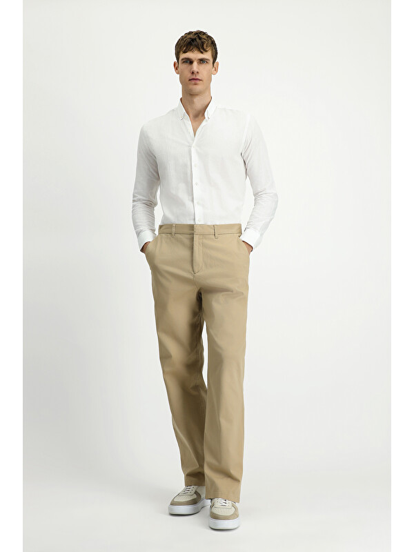 Kiğılı Regular Fit Elastanlı Kanvas /  Chino Pantolon