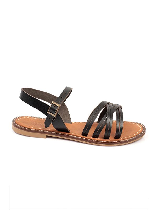Capone Outfitters 830 Hakiki Deri Kadın Bodrum Sandalet