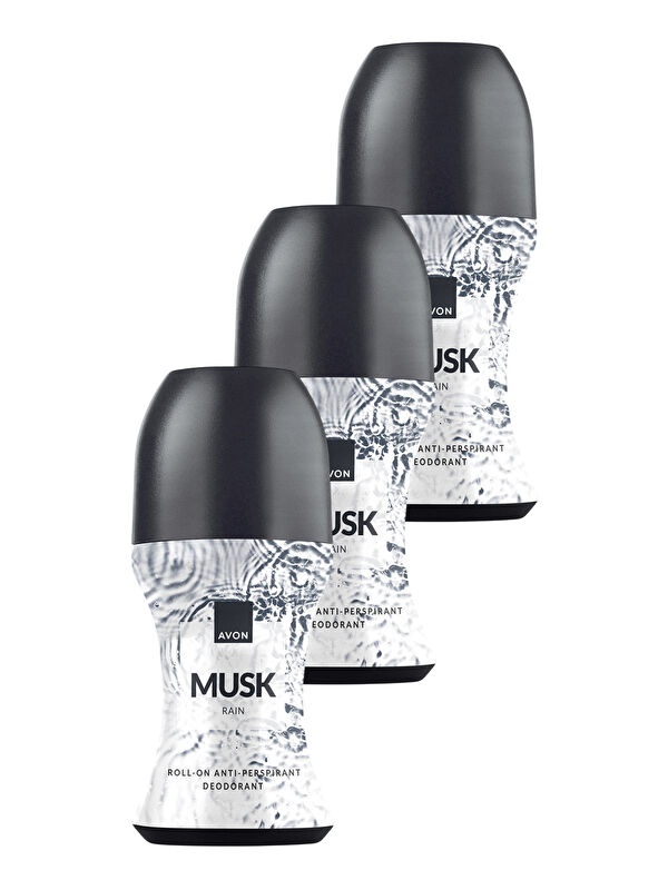 AVON Musk Rain Erkek Roll-on 50 Ml. Üçlü Paket