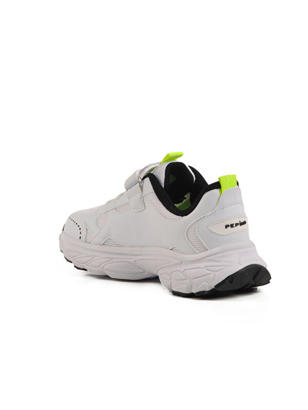 Beyaz Cırtlı Fileli Hafif Erkek Çocuk Spor Ayakkabı 1866 F - Görsel 5