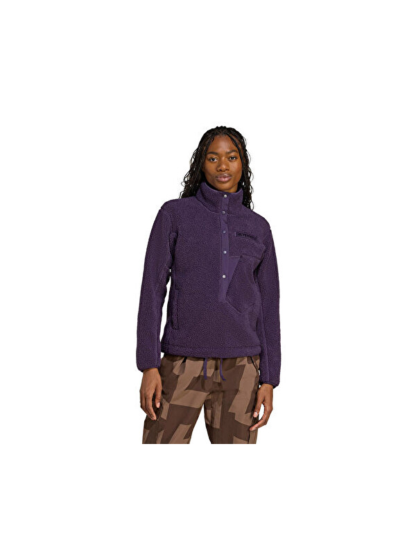 Adidas W Terrex Xpl Pile Snap Kadın Outdoor Polar Sweatshirts JN0930 Mor