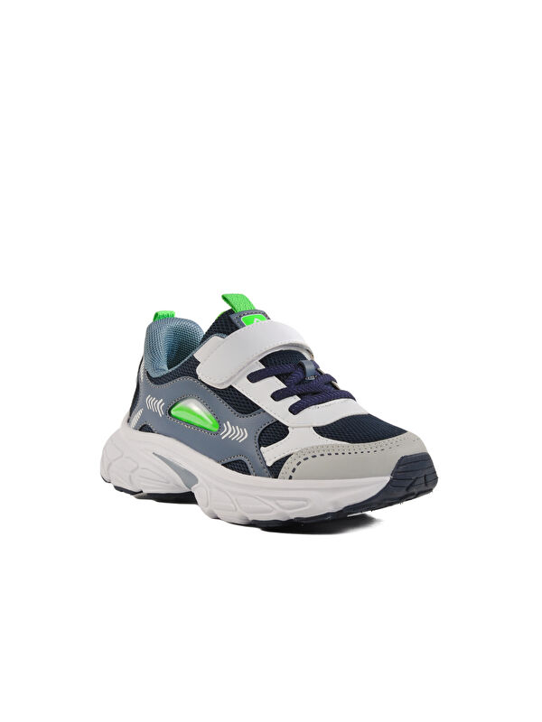 Lacivert Cırtlı Fileli Hafif Erkek Çocuk Spor Ayakkabı 1866 F - Görsel 4