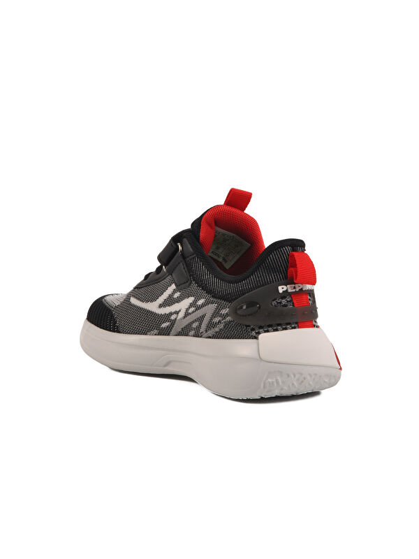 Siyah Cırtlı Fileli Hafif Kız Çocuk Spor Ayakkabı 1966 F - Görsel 5