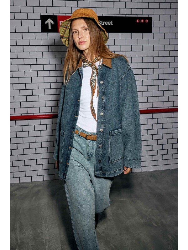HE-QA Denim Barn Ceket