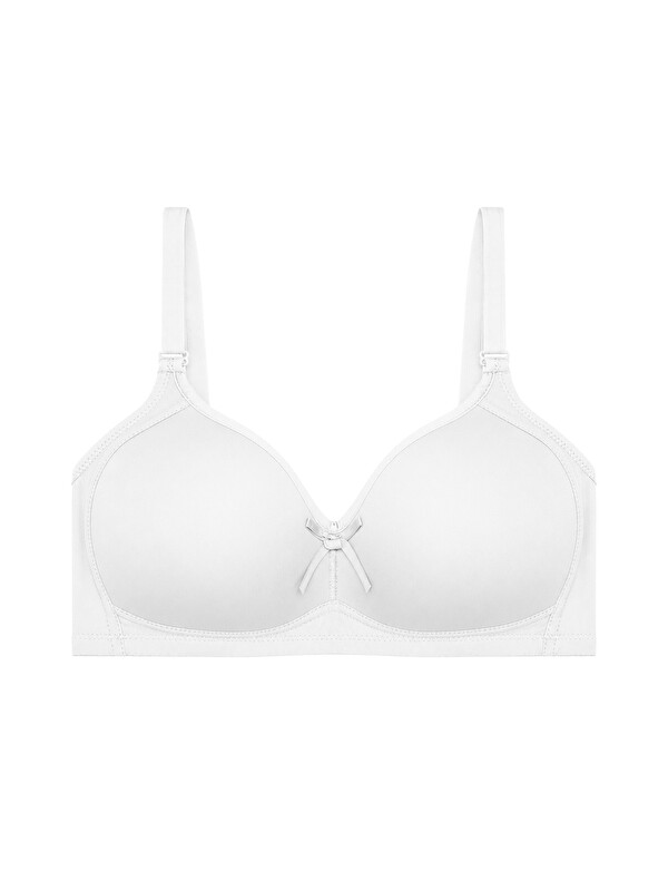 Cottonhill Bra - Celina | Beyaz Balensiz Kaplı Toparlayıcı Minimizer Büyük Beden Kadın Sütyen