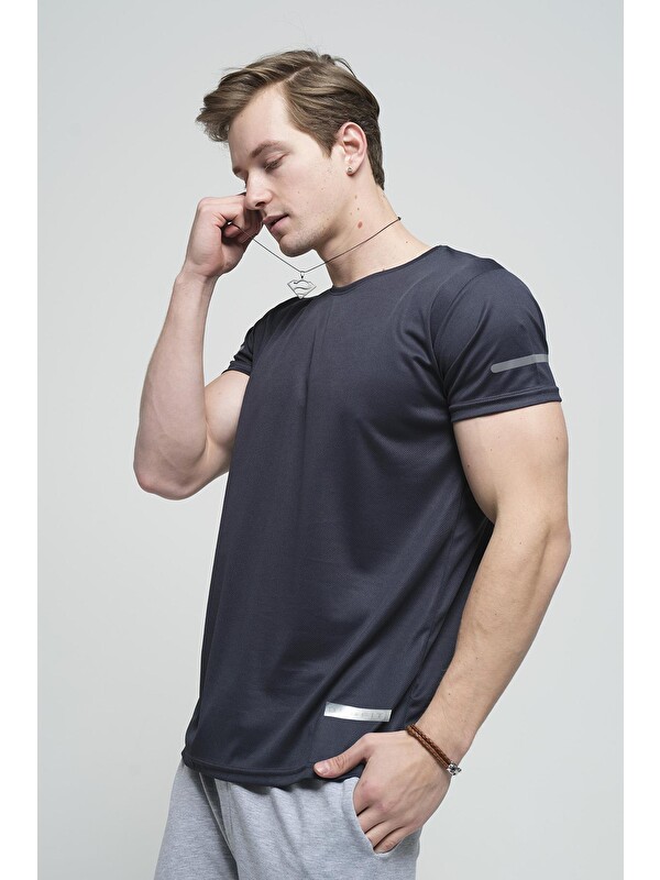 Oksit Cappi Mikro Polyester Slim Fit Performans Antrenman Sporcu Erkek Tişört