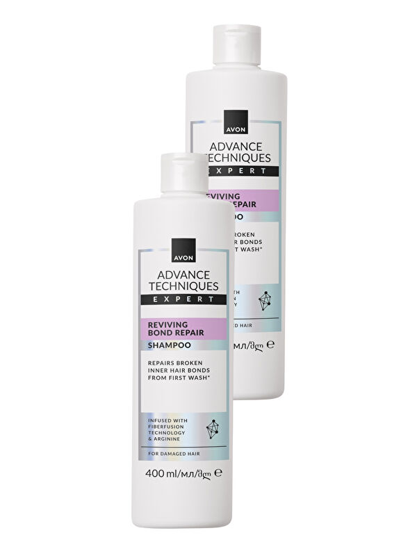 AVON Advance Techniques Expert Saç Bağlarını Güçlendiren Canlandırıcı Şampuan 400ml İkili Paket