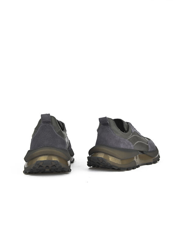 Erkek Hakiki Deri Sneaker 1431042Z7015 Gri - Görsel 4