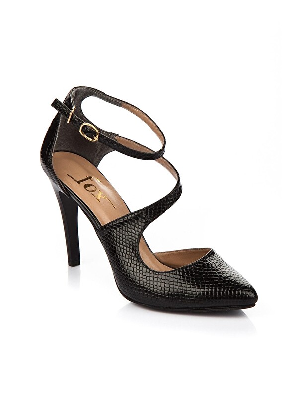 Fox Shoes Siyah Kadın Topuklu Ayakkabı K654016607