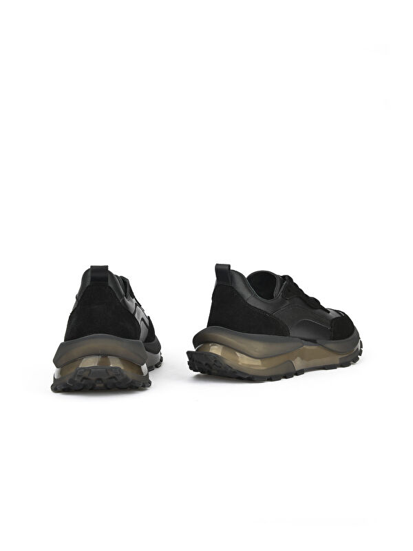Erkek Hakiki Deri Sneaker 1431042Z7015 Siyah - Görsel 4