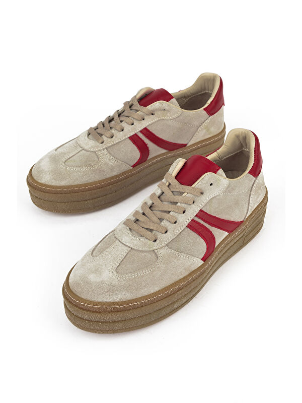 Kadın Hakiki Deri Sneaker 1431000Z6640 Bej - Görsel 2