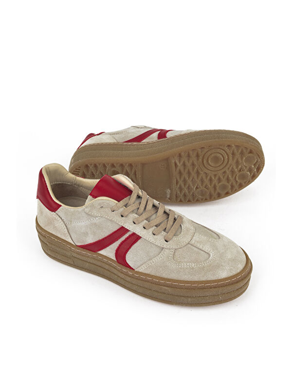 Kadın Hakiki Deri Sneaker 1431000Z6640 Bej - Görsel 3