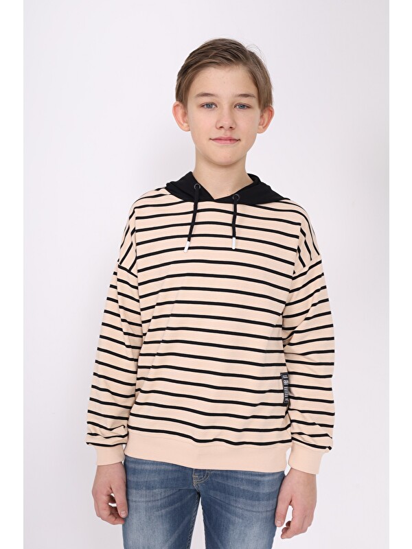 Toontoykids Erkek Çocuk Çizgili Sweatshirt
