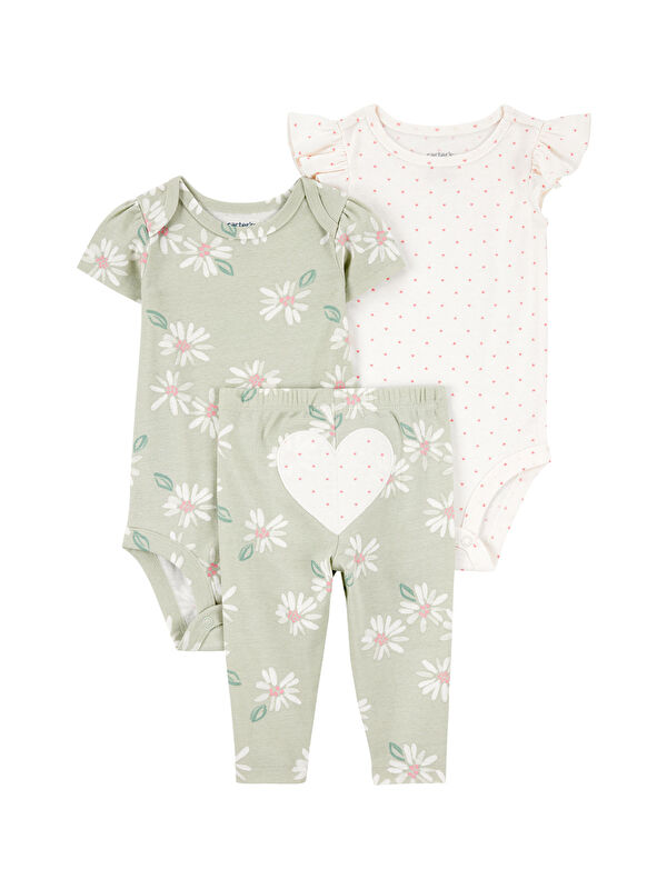 Carter's Kız Bebek Yeşil 3Lü Set
