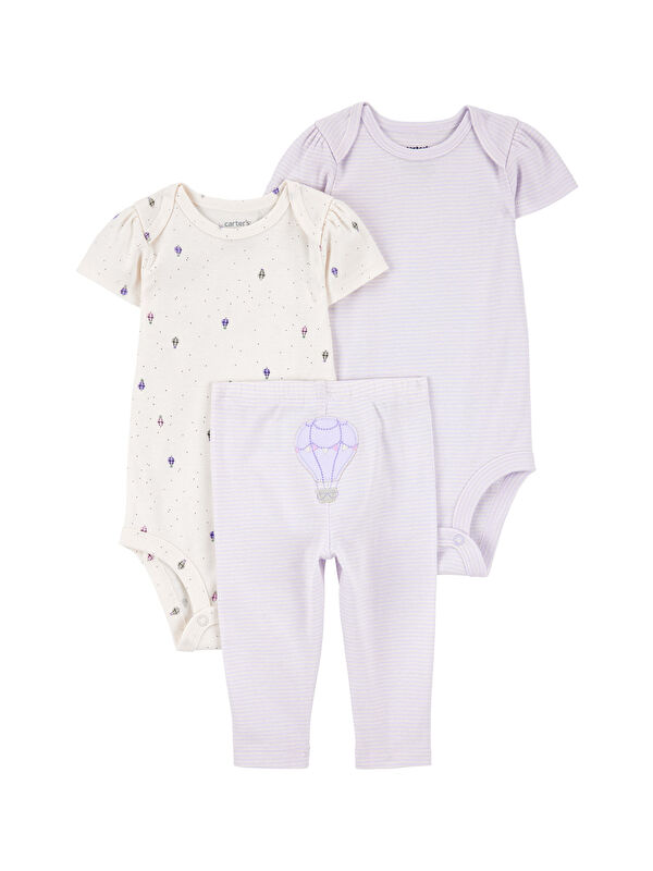 Carter's Kız Bebek Mor 3Lü Set
