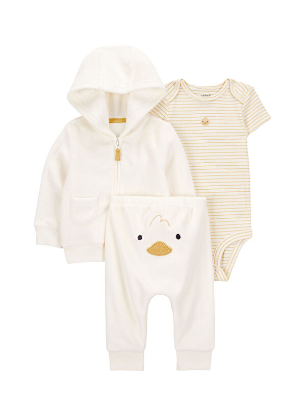 Carter's Bebek Ekru 3Lü Hırkalı