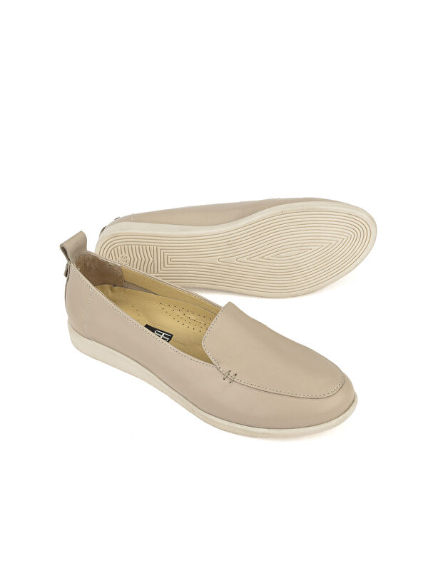 Kadın Hakiki Deri Günlük Ayakkabı 1411022Z2442 Vizon - Görsel 3