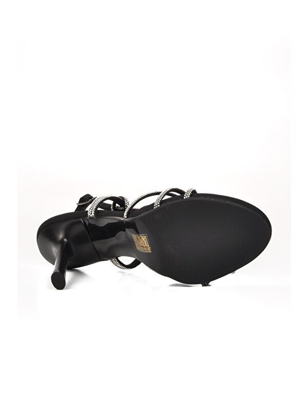 Siyah Kadın Taşlı Abiye Ayakkabı 543119 - Görsel 6