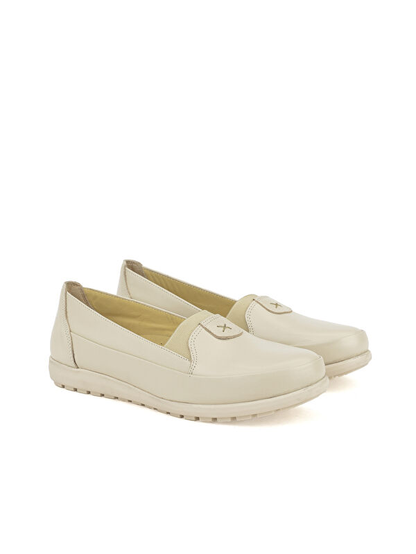 Kadın Hakiki Deri Günlük Ayakkabı 1411022Z7341 Bej - Görsel 5