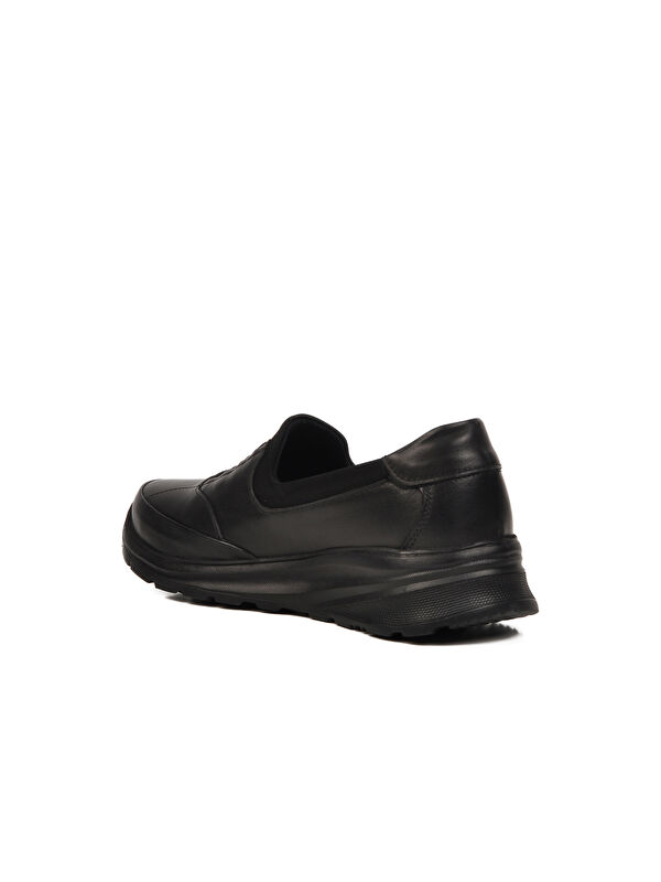 Siyah Hakiki Deri Kadın Casual Ayakkabı 0044 Z - Görsel 5