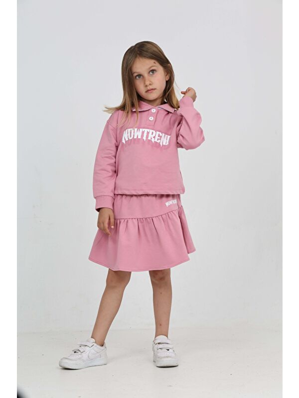 Toontoykids Kız Çocuk Nowtrend Baskılı Etekli Takım