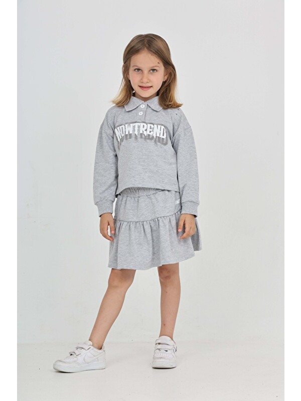 Toontoykids Kız Çocuk Nowtrend Baskılı Etekli Takım