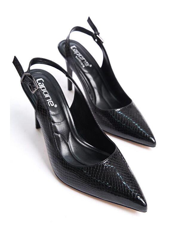 Arkası Açık Orta Topuklu Yumuşak Pedli Taban Kadın Ayakkabı - Görsel 2