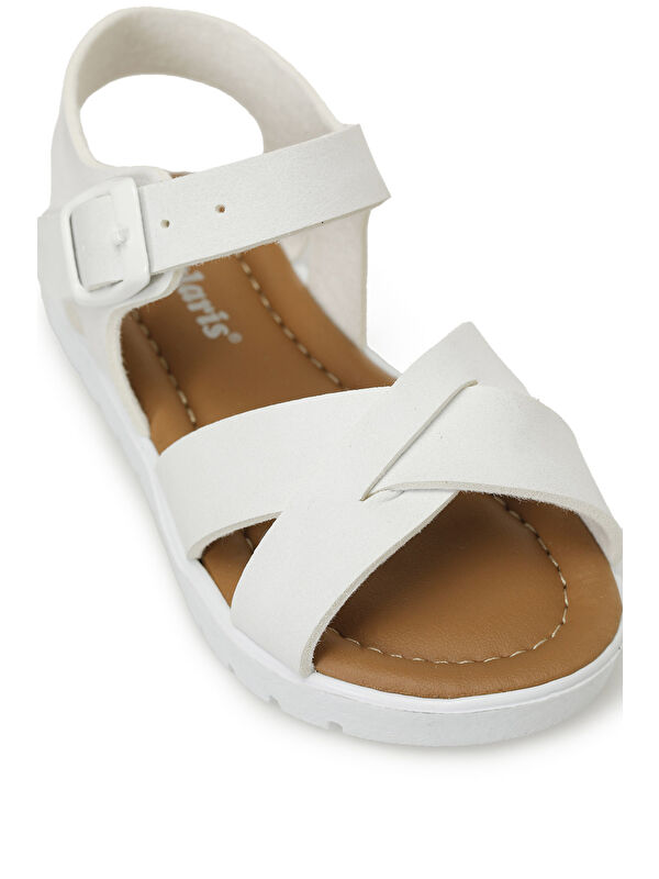 KLAS.B5FX Beyaz Kız Çocuk Sandalet - Görsel 8