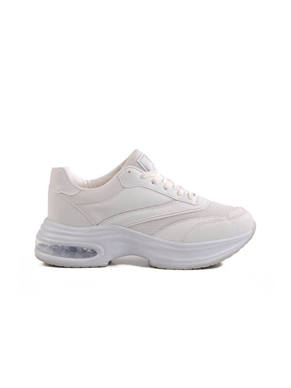 Beyaz Fileli Hafif Air Taban Kadın Spor Ayakkabı 185 G - Görsel 2