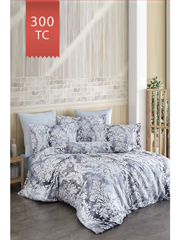 Varol Royal Saten 300TC Nevresim Takımı (Çift Nevresimli) Family Size - NİRVANA