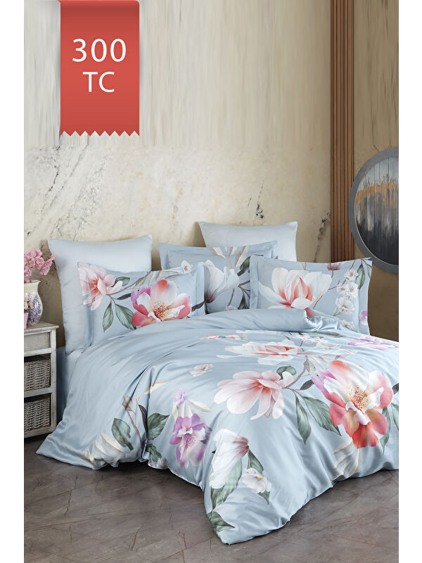 Varol Royal Saten 300TC Nevresim Takımı (Çift Nevresimli) Family Size - ESTİVA
