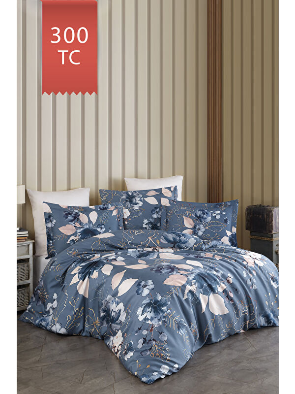 Varol Royal Saten 300TC Nevresim Takımı (Çift Nevresimli) Family Size - LARİSSA