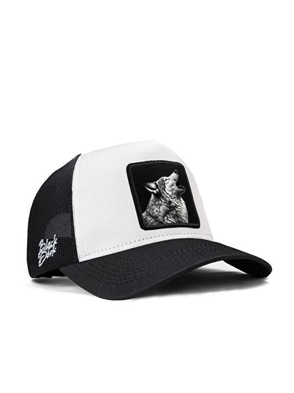 BlackBörk Logolu Siyah-Beyaz Trucker Şapka